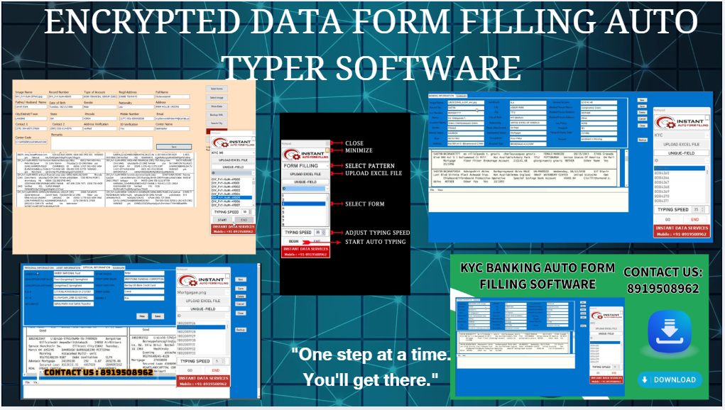 Encrypted form filling auto typer software