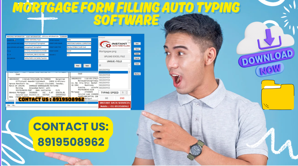Auto fill mortgage forms automatically