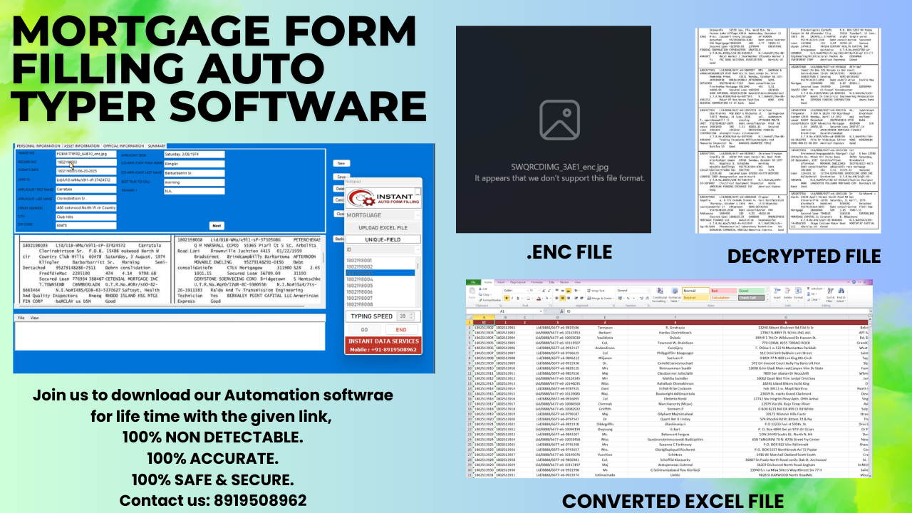 Mortgage Form Filling Auto Typer Software